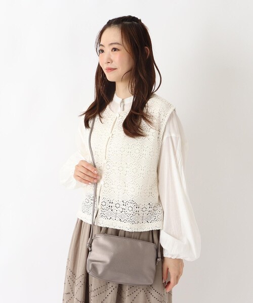 one'sterrace（ワンズテラス）の「SE 合皮あおりポケットショルダー（ショルダーバッグ・レディース・ブロンズ・99）」の11枚目の写真