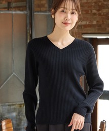 Honeys | リブＶネックニット(ニット/セーター)
