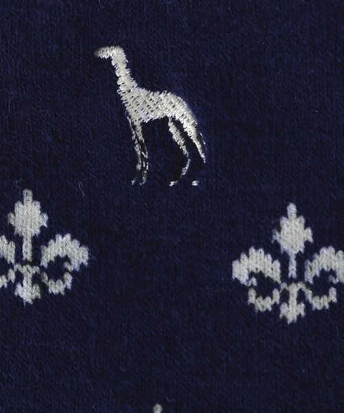 adabat（アダバット）の「【ADABAT NAVY】フルールドリスレギュラーソックス（ソックス/靴下・レディース・ネイビー/ライトグレー/ホワイト・00）」の8枚目の写真