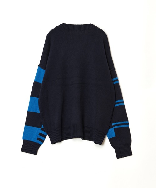 Maison ULA（メゾンウラ）の「【Maison ULA】ボーダースリーブカーディガン（カーディガン/ボレロ・メンズ・ネイビー・1/2）」の11枚目の写真