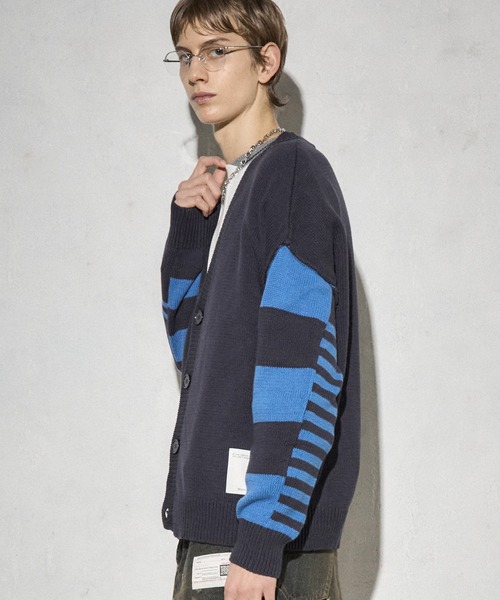 Maison ULA（メゾンウラ）の「【Maison ULA】ボーダースリーブカーディガン（カーディガン/ボレロ・メンズ・ネイビー・1/2）」の15枚目の写真