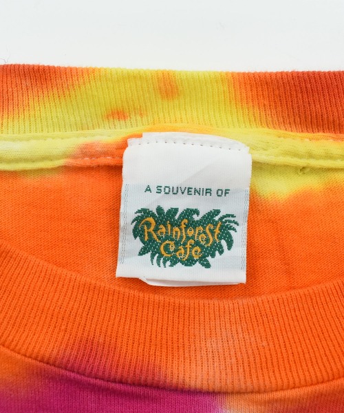 VINTAGE（ヴィンテージ）の「【USED】Y2K Rain forest cafe “Frog” タイダイ アニマルTシャツ（Tシャツ/カットソー・メンズ・マルチ・X-LARGE）」の4枚目の写真