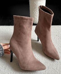 美シルエットの定番ショートブーツ ミュールパンプス【※小さめのつくり/普段より+2サイズ推奨】