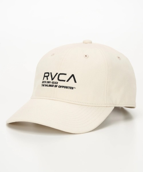 RVCA(ルーカ)の「RVCA メンズ BALANCE CREST CAP キャップ 【2025年秋冬モデル】/ルーカロゴ刺繍キャップ(帽子)(キャップ・メンズ・オフホワイト/ブラック/グリーン系その他/ベージュ・FREE)」の1枚目の写真