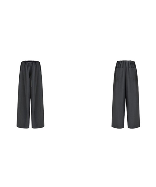 Fano Studios(ファノ ストゥディオズ)の「ドローストリングウエスト ワイドパンツ FQ25K048【Fano Studios】【2025AW】(スラックス・レディース・チャコール・L/M/S)」の10枚目の写真