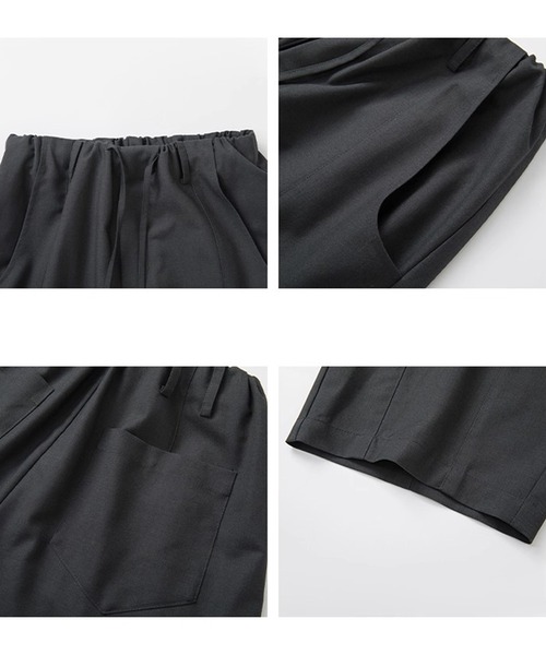 Fano Studios(ファノ ストゥディオズ)の「ドローストリングウエスト ワイドパンツ FQ25K048【Fano Studios】【2025AW】(スラックス・レディース・チャコール・L/M/S)」の11枚目の写真