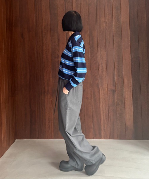 Fano Studios(ファノ ストゥディオズ)の「ドローストリングウエスト ワイドパンツ FQ25K048【Fano Studios】【2025AW】(スラックス・レディース・チャコール・L/M/S)」の18枚目の写真