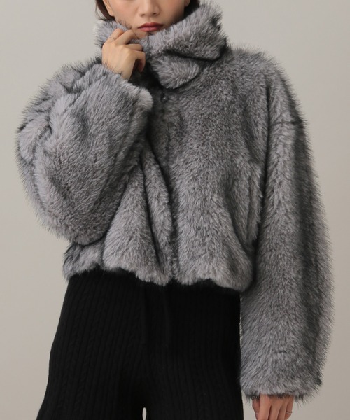 3.3 Field Trip （3.3フィールドトリップ）の「3.3 Field Trip／ファーブルゾンジャケット（ブルゾン・レディース・アイボリー/ベージュ/グレー・FREE）」の12枚目の写真