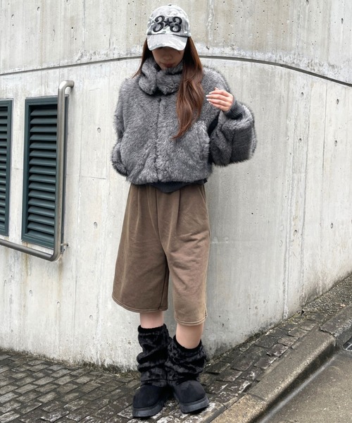 3.3 Field Trip （3.3フィールドトリップ）の「3.3 Field Trip／ファーブルゾンジャケット（ブルゾン・レディース・アイボリー/ベージュ/グレー・FREE）」の8枚目の写真