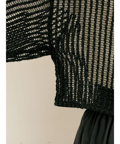 Samansa Mos2（サマンサ モスモス）の「◎パッチワークレースカーディガン（カーディガン/ボレロ・レディース・ブラック/キナリ・F）」の11枚目の写真