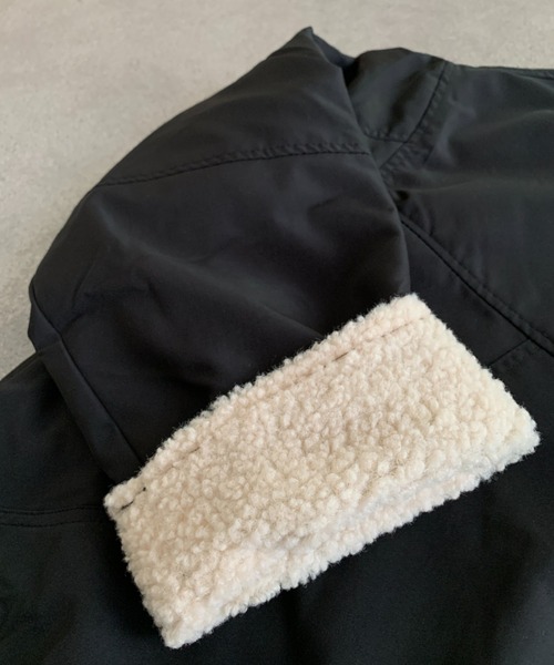 Teem Store(チームストア)の「【再入荷】【裏ボア】スタンドネックあったかいブルゾン(ブルゾン・レディース・ベージュ/ピンク/ブラック・M)」の8枚目の写真