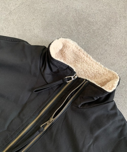 Teem Store(チームストア)の「【再入荷】【裏ボア】スタンドネックあったかいブルゾン(ブルゾン・レディース・ベージュ/ピンク/ブラック・M)」の7枚目の写真