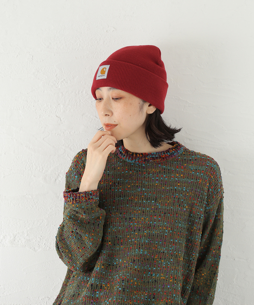 Carhartt WIP(カーハートダブリューアイピー)の「CARHARTT WIP / カーハート ダブリューアイピーSHORT WATCH HAT(ニットキャップ/ビーニー・メンズ・レッド/ブルー/ブラック・FREE)」の5枚目の写真