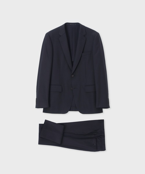 未使用級✨ポールスミス×チェルッティ生地　春夏スーツM お洒落な裏地♪ ストレッチシャドーストライプ シングル2ボタンスーツ / 553005 1439