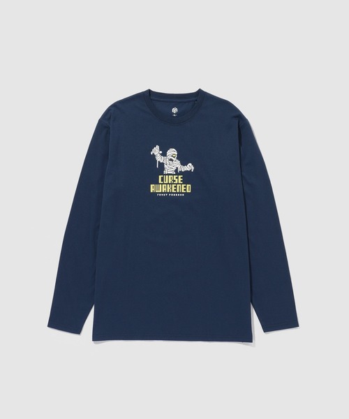 Mac-House(マックハウス)の「【T-GRAPHICS/ティーグラフィックス】ユニセックス モンスターダンス長袖Tシャツ(Tシャツ/カットソー・メンズ・オレンジ/ネイビー/カーキブラウン/ホワイト/ブラック・M/S/XL/L)」の4枚目の写真