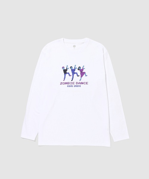 Mac-House(マックハウス)の「【T-GRAPHICS/ティーグラフィックス】ユニセックス モンスターダンス長袖Tシャツ(Tシャツ/カットソー・メンズ・オレンジ/ネイビー/カーキブラウン/ホワイト/ブラック・M/S/XL/L)」の1枚目の写真