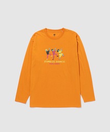 メンズのTシャツ/カットソー（オレンジ/橙色系・長袖）ファッション
