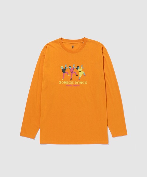 Mac-House(マックハウス)の「【T-GRAPHICS/ティーグラフィックス】ユニセックス モンスターダンス長袖Tシャツ(Tシャツ/カットソー・メンズ・オレンジ/ネイビー/カーキブラウン/ホワイト/ブラック・M/S/XL/L)」の5枚目の写真