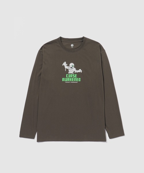 Mac-House(マックハウス)の「【T-GRAPHICS/ティーグラフィックス】ユニセックス モンスターダンス長袖Tシャツ(Tシャツ/カットソー・メンズ・オレンジ/ネイビー/カーキブラウン/ホワイト/ブラック・M/S/XL/L)」の3枚目の写真