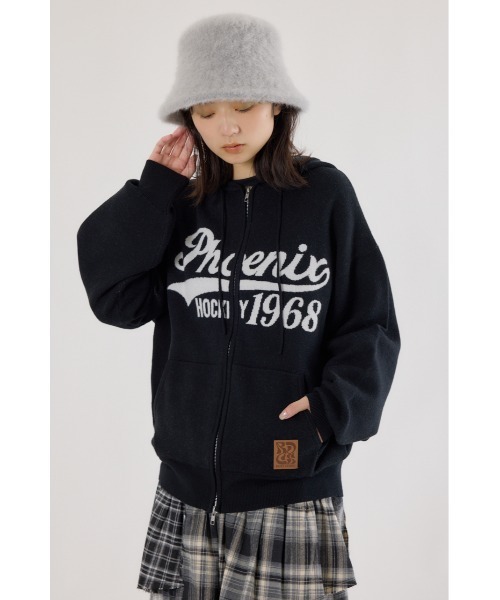 RODEO CROWNS WIDE BOWL（ロデオクラウンズワイドボウル）の「ジャガードニットジップパーカー（パーカー・レディース・ブラック/グリーン系その他2/ブルー系その他3/グレー系その他・FREE）」の17枚目の写真