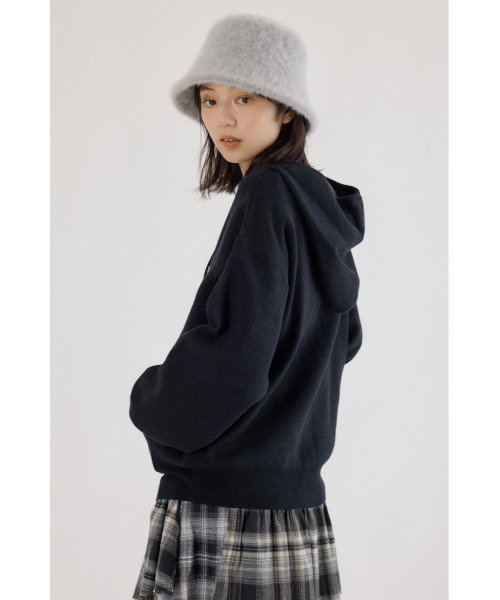 RODEO CROWNS WIDE BOWL（ロデオクラウンズワイドボウル）の「ジャガードニットジップパーカー（パーカー・レディース・ブラック/グリーン系その他2/ブルー系その他3/グレー系その他・FREE）」の18枚目の写真