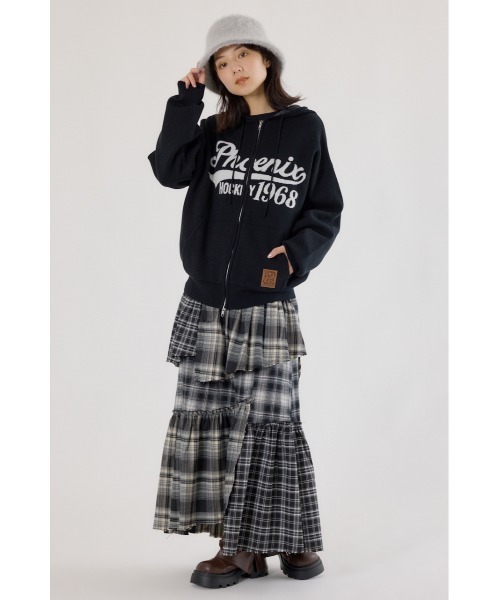 RODEO CROWNS WIDE BOWL（ロデオクラウンズワイドボウル）の「ジャガードニットジップパーカー（パーカー・レディース・ブラック/グリーン系その他2/ブルー系その他3/グレー系その他・FREE）」の20枚目の写真