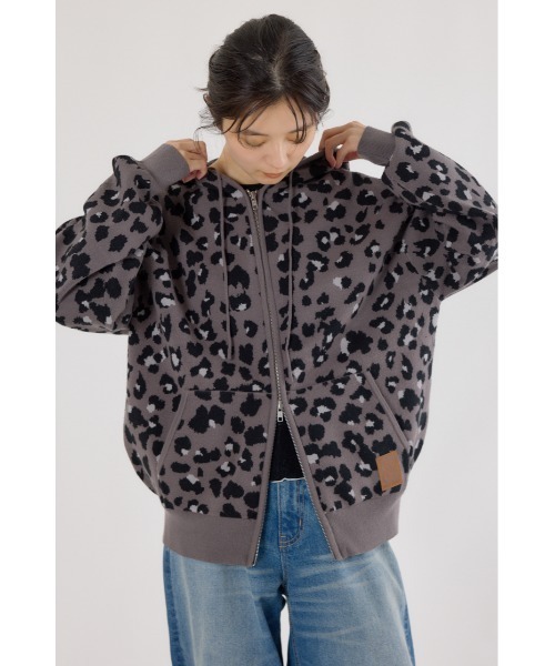 RODEO CROWNS WIDE BOWL（ロデオクラウンズワイドボウル）の「ジャガードニットジップパーカー（パーカー・レディース・ブラック/グリーン系その他2/ブルー系その他3/グレー系その他・FREE）」の22枚目の写真