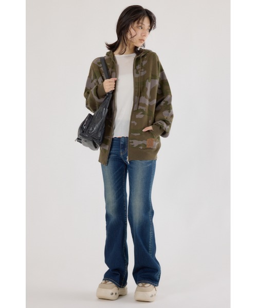 RODEO CROWNS WIDE BOWL（ロデオクラウンズワイドボウル）の「ジャガードニットジップパーカー（パーカー・レディース・ブラック/グリーン系その他2/ブルー系その他3/グレー系その他・FREE）」の9枚目の写真