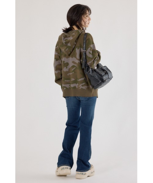 RODEO CROWNS WIDE BOWL（ロデオクラウンズワイドボウル）の「ジャガードニットジップパーカー（パーカー・レディース・ブラック/グリーン系その他2/ブルー系その他3/グレー系その他・FREE）」の11枚目の写真