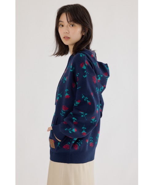 RODEO CROWNS WIDE BOWL（ロデオクラウンズワイドボウル）の「ジャガードニットジップパーカー（パーカー・レディース・ブラック/グリーン系その他2/ブルー系その他3/グレー系その他・FREE）」の13枚目の写真