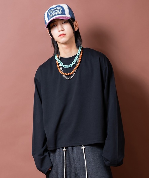 a.p.o.v. オーバーサイズクロップド丈カットソー（Tシャツ/カットソー