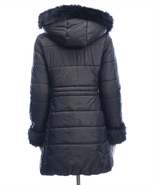 clear（クリア）の「ベルト付きミドル丈中綿ダウン［大人 カジュアル 着回し力抜群］（ダウンジャケット/コート・レディース・アイボリー/ブラック・F）」の13枚目の写真