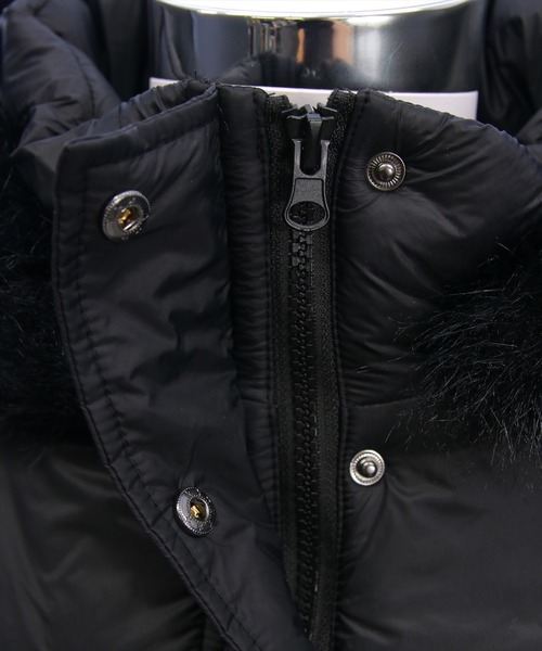 clear（クリア）の「ベルト付きミドル丈中綿ダウン［大人 カジュアル 着回し力抜群］（ダウンジャケット/コート・レディース・アイボリー/ブラック・F）」の15枚目の写真