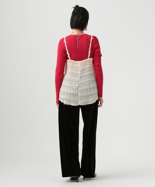 BAYFLOW（ベイフロー）の「プリーツキャミビスチェ（キャミソール・レディース・ブラック/オフホワイト・FREE）」の4枚目の写真