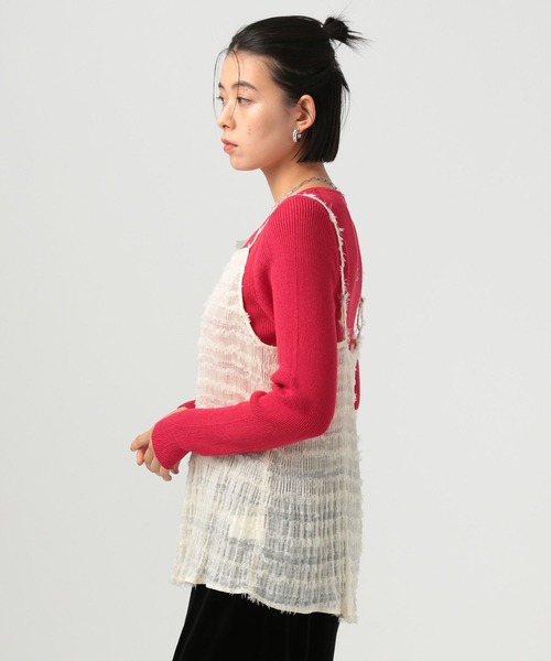 BAYFLOW（ベイフロー）の「プリーツキャミビスチェ（キャミソール・レディース・ブラック/オフホワイト・FREE）」の7枚目の写真