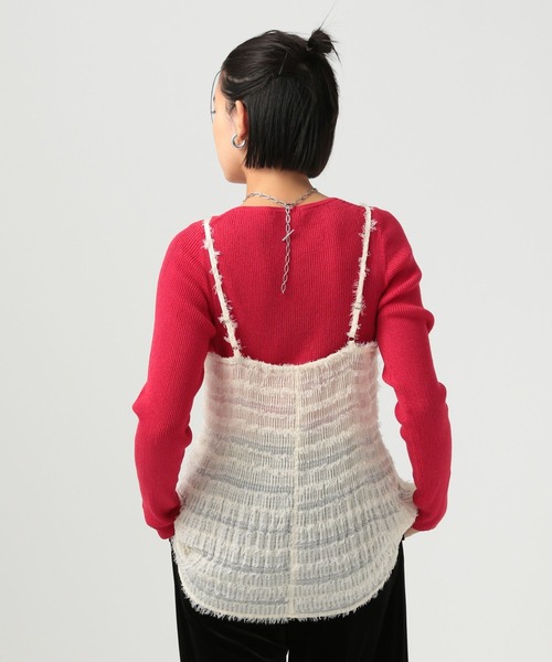 BAYFLOW（ベイフロー）の「プリーツキャミビスチェ（キャミソール・レディース・ブラック/オフホワイト・FREE）」の16枚目の写真