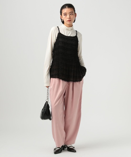 BAYFLOW（ベイフロー）の「プリーツキャミビスチェ（キャミソール・レディース・ブラック/オフホワイト・FREE）」の17枚目の写真