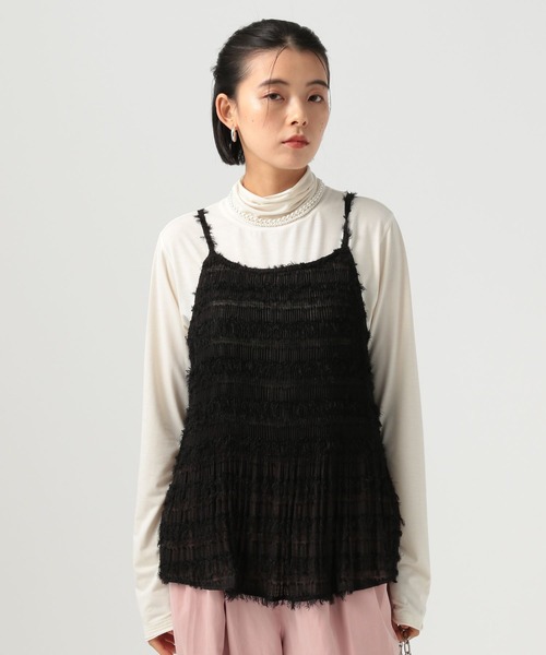 BAYFLOW（ベイフロー）の「プリーツキャミビスチェ（キャミソール・レディース・ブラック/オフホワイト・FREE）」の19枚目の写真