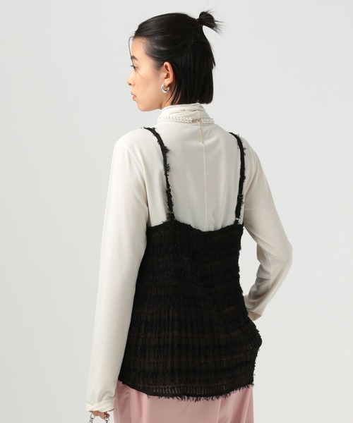 BAYFLOW（ベイフロー）の「プリーツキャミビスチェ（キャミソール・レディース・ブラック/オフホワイト・FREE）」の20枚目の写真