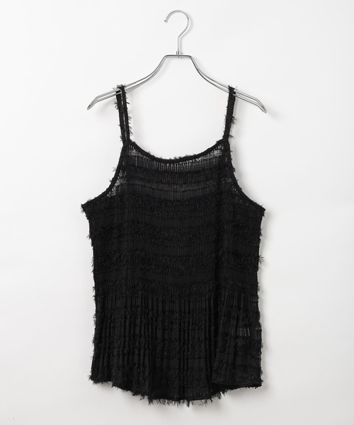 BAYFLOW（ベイフロー）の「プリーツキャミビスチェ（キャミソール・レディース・ブラック/オフホワイト・FREE）」の10枚目の写真
