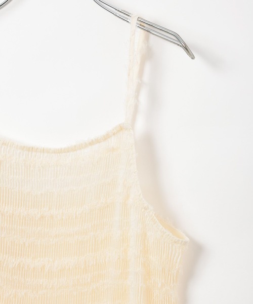 BAYFLOW（ベイフロー）の「プリーツキャミビスチェ（キャミソール・レディース・ブラック/オフホワイト・FREE）」の13枚目の写真