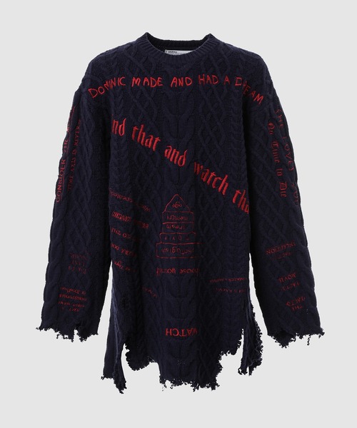 セール】'TATTOO' Embroidery Cable Knit（ニット/セーター）｜DAIRIKU