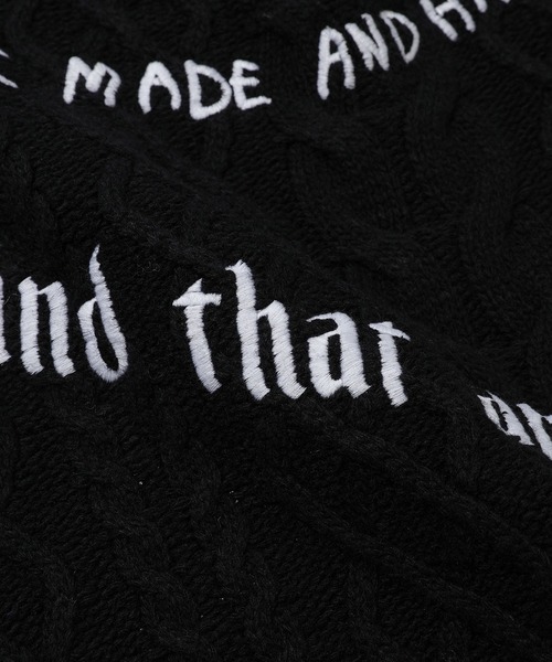 DAIRIKU（ダイリク）の「"TATTOO" Embroidery Cable Knit（ニット/セーター・メンズ・ブラック/ネイビー・L）」の19枚目の写真