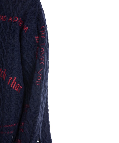 DAIRIKU（ダイリク）の「"TATTOO" Embroidery Cable Knit（ニット/セーター・メンズ・ブラック/ネイビー・L）」の12枚目の写真