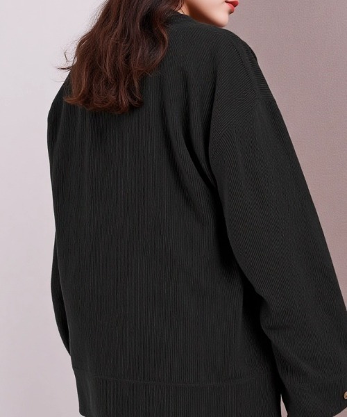 cammie(キャミー)の「コーデュロイカラーシャツ(シャツ/ブラウス・レディース・アイボリー/ブラック・M/L)」の9枚目の写真