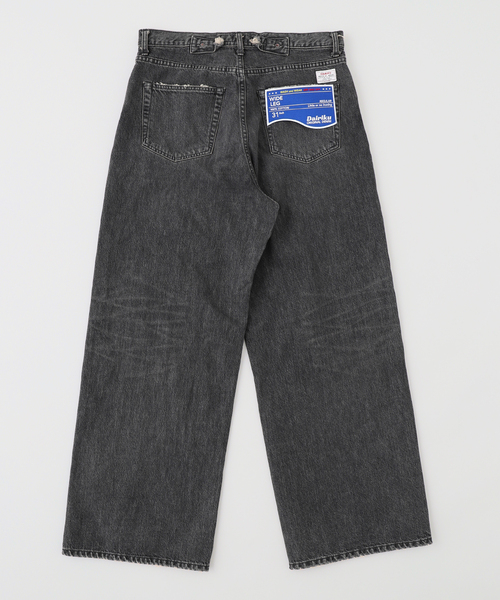 DAIRIKU（ダイリク）の「DAIRIKU / ダイリク "Wide" Vintage Denim Pants（デニムパンツ・メンズ・ブラック/ブルー・SMALL/MEDIUM）」の3枚目の写真