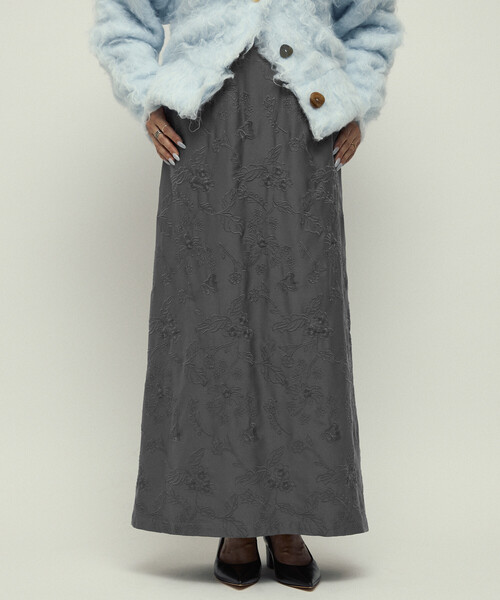 Firsthand（ファーストハンド）の「Firsthand/ファーストハンド フラワー刺繍 Iライン イージースカート（スカート・レディース・ブラック/チャコールグレー・S/M）」の20枚目の写真