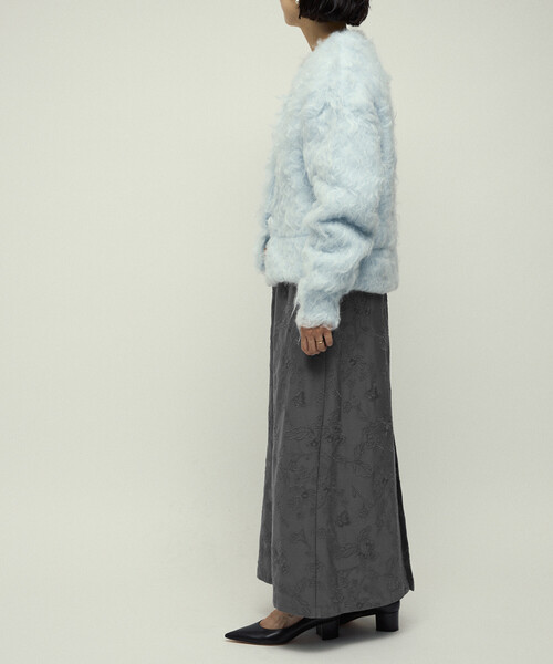 Firsthand（ファーストハンド）の「Firsthand/ファーストハンド フラワー刺繍 Iライン イージースカート（スカート・レディース・ブラック/チャコールグレー・S/M）」の8枚目の写真