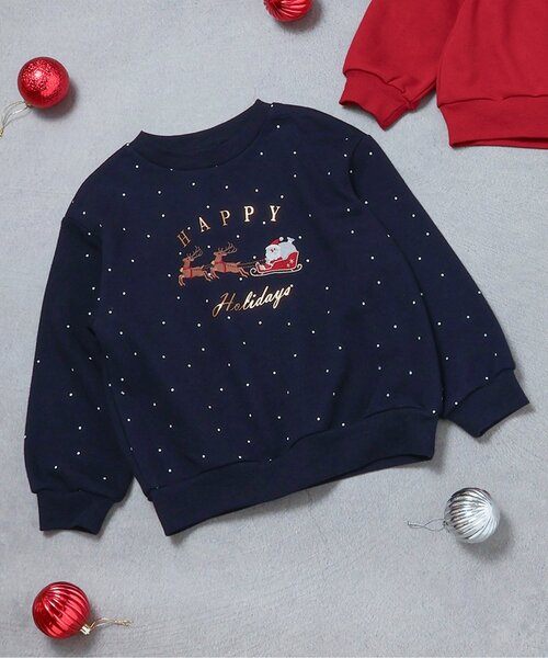 セール】【リンク/ジュニア対応】クリスマスモチーフトレーナー