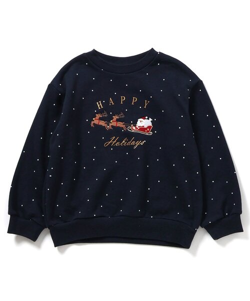 リンク/ジュニア対応】クリスマスモチーフトレーナー（スウェット